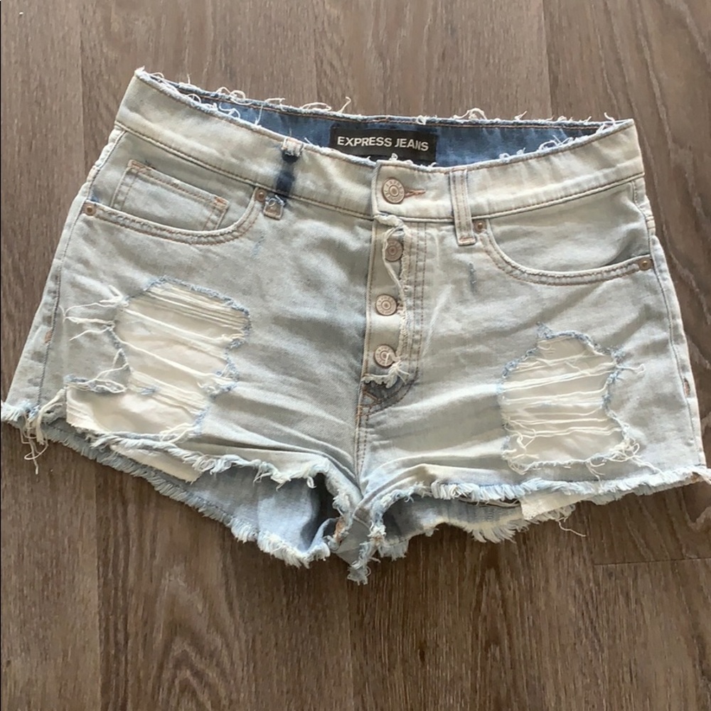 Distressed High Waisted Shorts